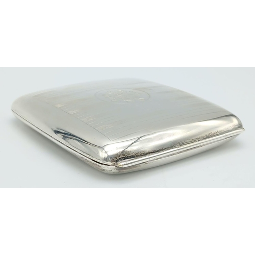 174 - Antique SILVER CIGARETTE CASE. Clear Hallmark for  EAP & Co Birmingham 1919. Opens and closes perfec... 