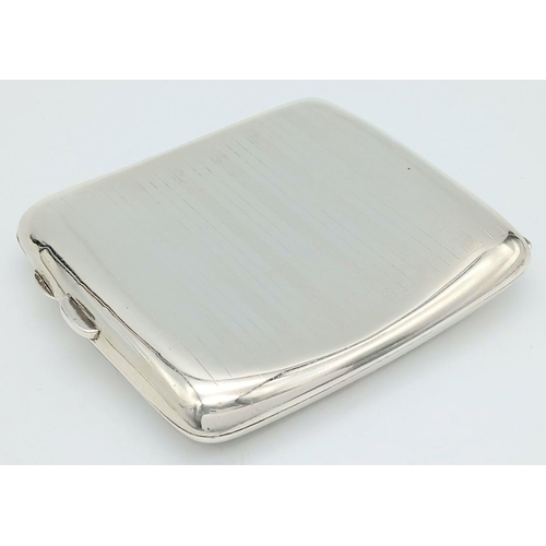 174 - Antique SILVER CIGARETTE CASE. Clear Hallmark for  EAP & Co Birmingham 1919. Opens and closes perfec... 