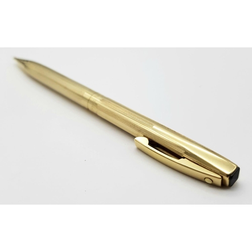 280 - Vintage Gold Plated SHEAFFER PROPELLING PENCIL. Made in USA.