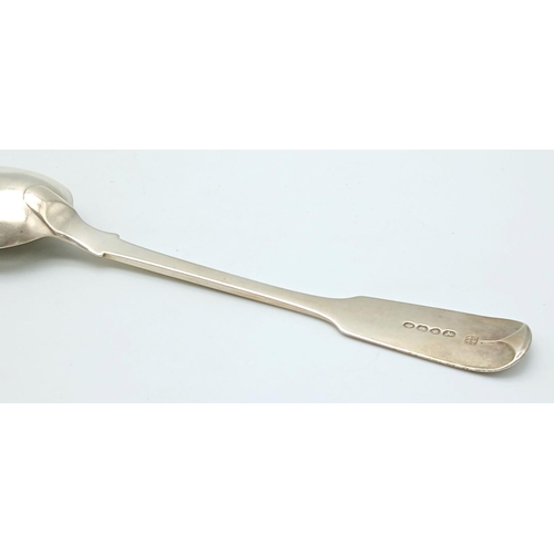 448 - Antique WILLIAM IV SILVER TABLE SPOON. Hallmark for Lias, London 1834. Approx 71 grams. 22 cm.