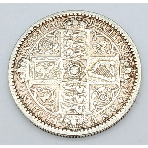 455 - 1849 SILVER GOTHIC FLORIN. Very fine/extra fine condition .This is the coin with no religious refere... 