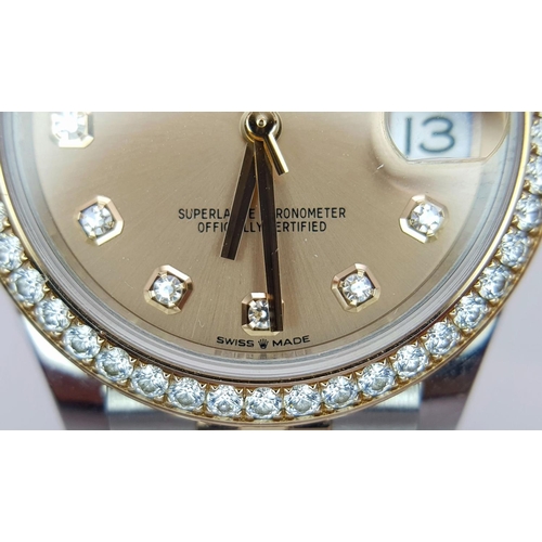 67 - A Beautiful Rolex Datejust Ladies Watch. Bi-Metal (steel and rose-gold) bracelet and case -31mm. Dia... 