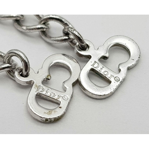 417 - A Dior Heart Padlock Necklace and Bracelet Set. 20cm and 41.5cm. Both come with boxes each. Ref:  18... 