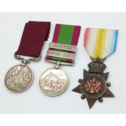 80 - A second Afghan War pair and LS&GC Medal group of three to a soldier of the Kings’s Royal Rifle Corp... 