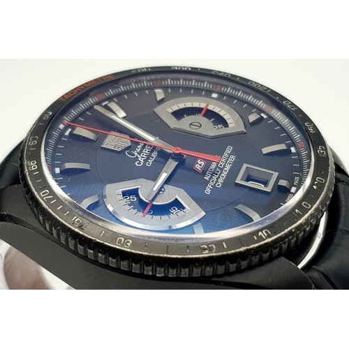 3 - A Tag Heuer Grand Carrera Calibre 17 Automatic Gents Chronograph Watch. Model CAV518B. FC 6237. Blac... 