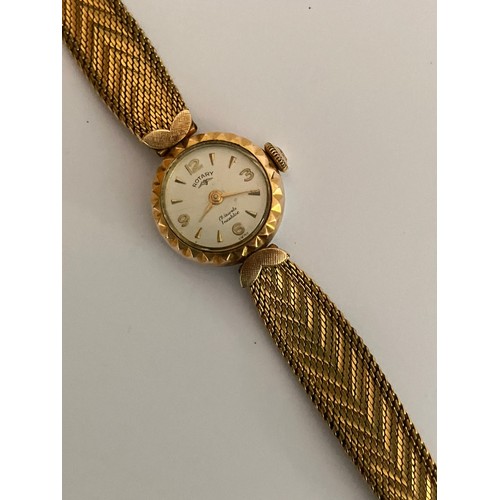 357 - Ladies vintage ROTARY WRISTWATCH. Gold plated ( 20 microns). Manual winding in full working order. A... 