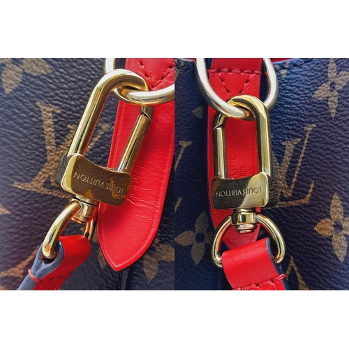 277 - A Louis Vuitton Neonoe Shoulder Bag. Monogram coated canvas exterior with gold-toned hardware, remov... 