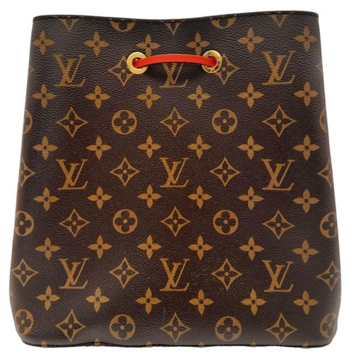 277 - A Louis Vuitton Neonoe Shoulder Bag. Monogram coated canvas exterior with gold-toned hardware, remov... 