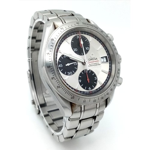 58 - An Omega Seamaster Automatic Chronograph Gents Watch. Stainless steel bracelet and case - 40mm. Silv... 