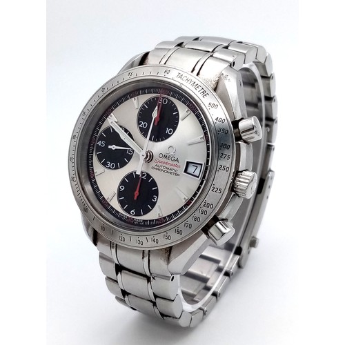 58 - An Omega Seamaster Automatic Chronograph Gents Watch. Stainless steel bracelet and case - 40mm. Silv... 