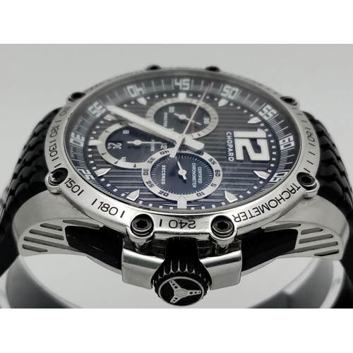 509 - A Chopard Classic Racing Superfast Automatic Chronograph Gents Watch. Black rubber strap. Stainless ... 