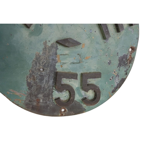 578 - A Very Rare Heavy Cast Metal Original WW2 French Tunnel Sign. 30cm Diameter. From a WW2 Collector De... 