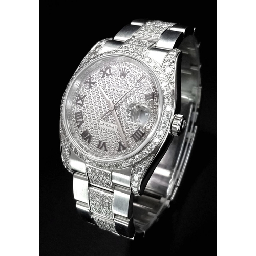 119 - A very admirable ROLEX DATEJUST, 2008 model, wristwatch, stainless steel construction, 36 mm case, w... 