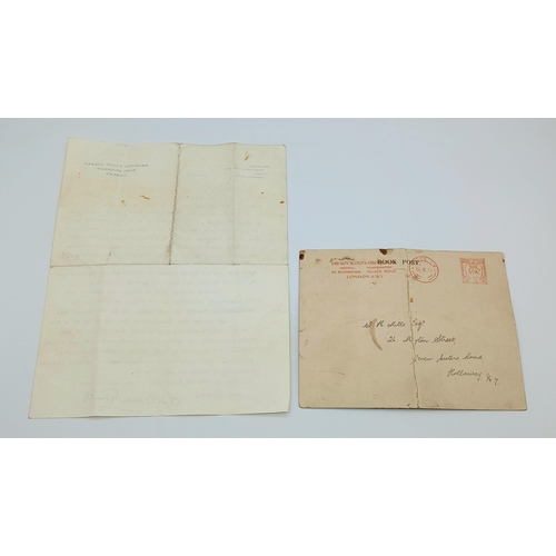 1137 - Two Original Signed communications by Olave Baden-Powell, wife of Robert Baden-Powell. The first, da... 