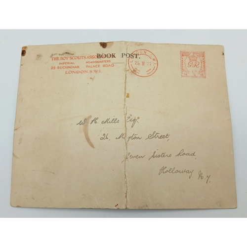 1137 - Two Original Signed communications by Olave Baden-Powell, wife of Robert Baden-Powell. The first, da... 