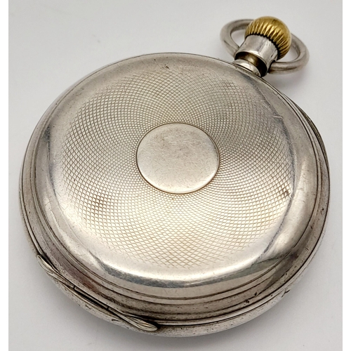 1102 - An Antique London Hallmarked 1886/7 Silver Manual Wind Pocket Watch. Subsidiary Dial, Working Order.... 