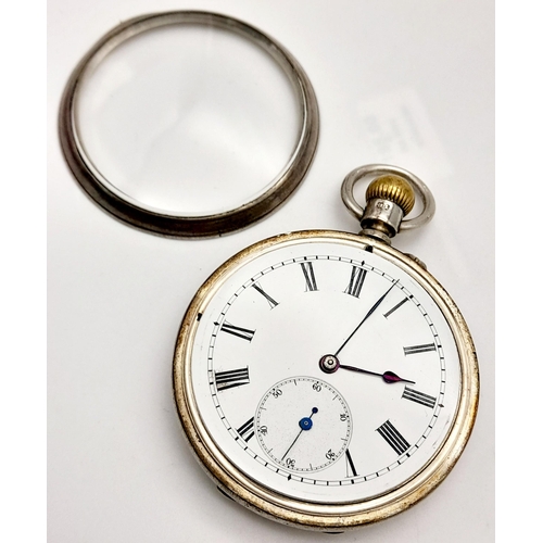 1102 - An Antique London Hallmarked 1886/7 Silver Manual Wind Pocket Watch. Subsidiary Dial, Working Order.... 