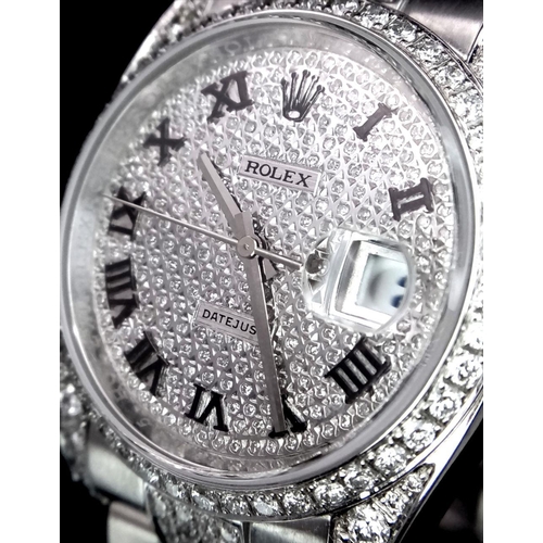 1045 - A very admirable ROLEX DATEJUST, 2008 model, wristwatch, stainless steel construction, 36 mm case, w... 