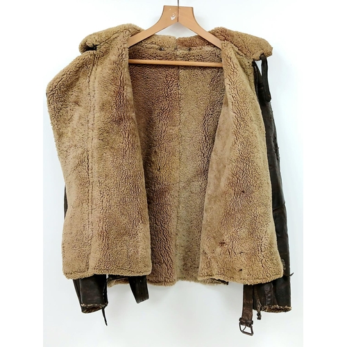 1290 - An Original WW2 RAF Sheepskin and Leather Flying Jacket Size Large/Extra Large. From a WW2 Collector... 