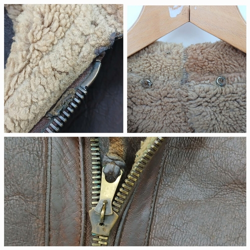 1290 - An Original WW2 RAF Sheepskin and Leather Flying Jacket Size Large/Extra Large. From a WW2 Collector... 