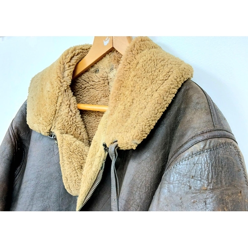 1290 - An Original WW2 RAF Sheepskin and Leather Flying Jacket Size Large/Extra Large. From a WW2 Collector... 