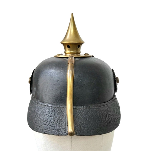 124 - 3rd Reich WW1 Imperial German 1895 Model Enlisted Man Pickelhaube. Complete with chinstrap mounts an... 