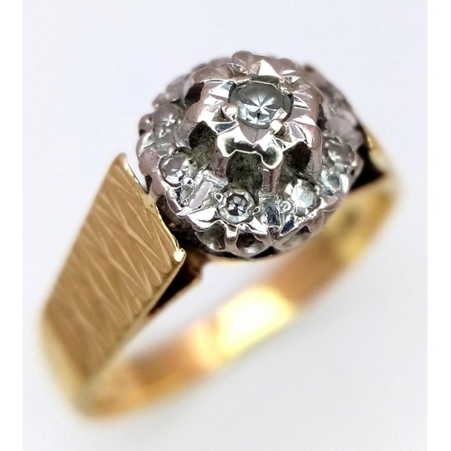 21 - Vintage hallmarked 18 carat GOLD and DIAMOND RING. Having DIAMONDS set in Cathedral Mount with beaut... 