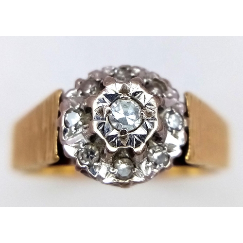 21 - Vintage hallmarked 18 carat GOLD and DIAMOND RING. Having DIAMONDS set in Cathedral Mount with beaut... 