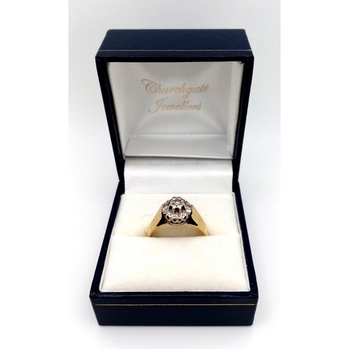 21 - Vintage hallmarked 18 carat GOLD and DIAMOND RING. Having DIAMONDS set in Cathedral Mount with beaut... 