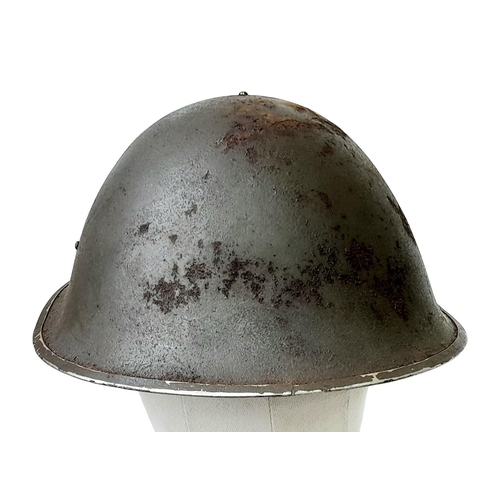 248 - WW2 British 44 Pattern “Turtle” D-Day Helmet and liner, with insignia of the Royal Artillery.