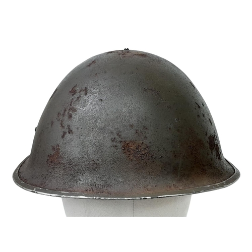 248 - WW2 British 44 Pattern “Turtle” D-Day Helmet and liner, with insignia of the Royal Artillery.