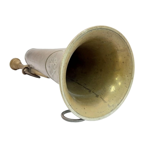 255 - WW1 Imperial German Infantry Bugle. A nice example with a couple of “been there” dents here and ther... 