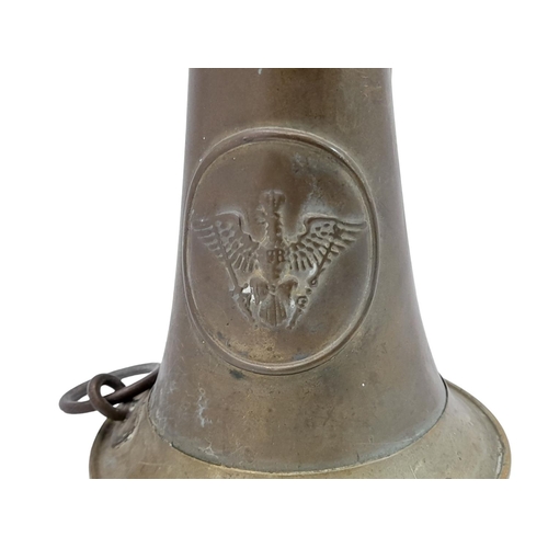 255 - WW1 Imperial German Infantry Bugle. A nice example with a couple of “been there” dents here and ther... 