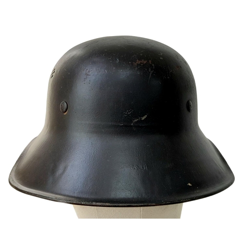 380 - WW2 German BMW Aircraft Factory, First Aiders Air Raid Wardens Helmet.