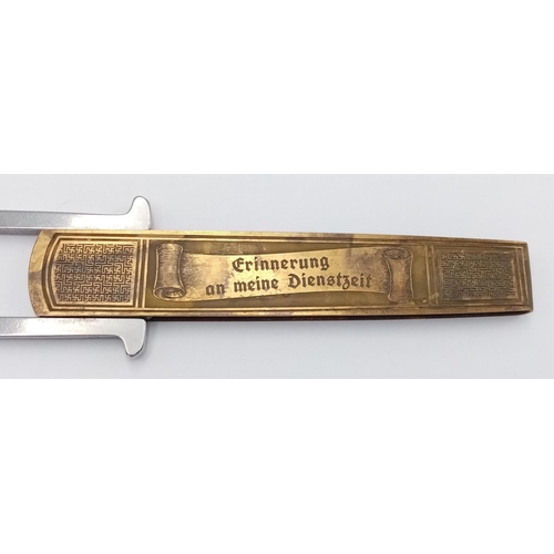 384 - Luftwaffe Squadron Leaving Gift Folding knife “In Memory of my Service” “Be careful not to talk, don... 