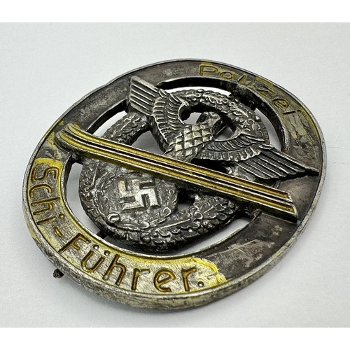 405 - 3rd Reich Polizei Schi-Fuhrer. (Police Ski Leader) badge. These were worn to members of the German f... 