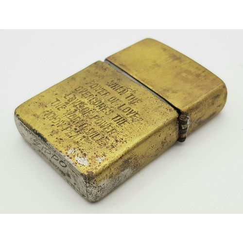 433 - Vietnam War Era Zippo Lighter. Date coded for 1968. Looks like this one really has been there. UK Ma... 