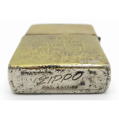 433 - Vietnam War Era Zippo Lighter. Date coded for 1968. Looks like this one really has been there. UK Ma... 