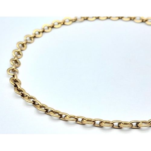 71 - A Vintage 9K Yellow Gold Circle Link Bracelet. 20cm. 5.3g.