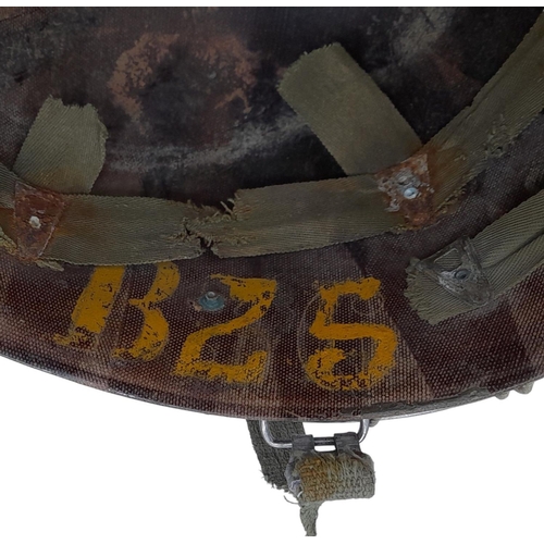 208 - WW2 US Medics Helmet. With a Capac Liner. Both Helmet and liner bear the red cross insignia. The hel... 