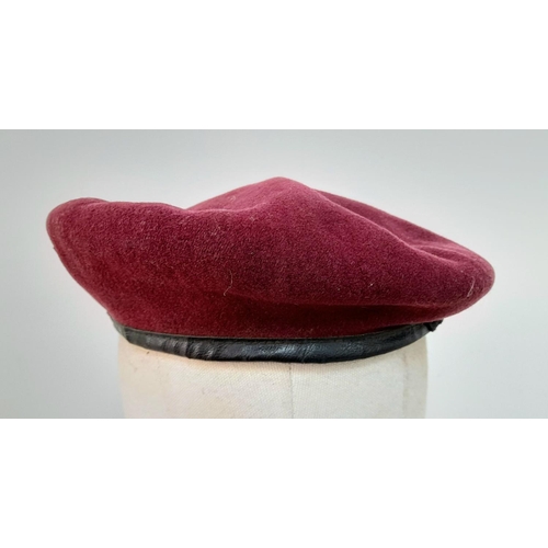 212 - WW2 1942 Dated British Parachute Regiment Beret. Made by the British Beret Basque Company. It also h... 