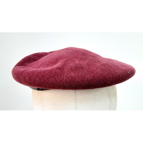 212 - WW2 1942 Dated British Parachute Regiment Beret. Made by the British Beret Basque Company. It also h... 