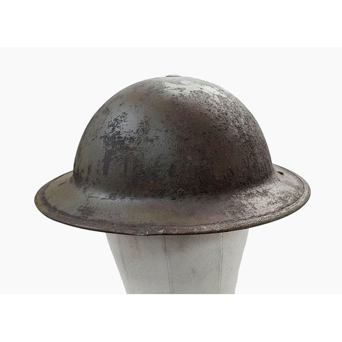 215 - 1939 Dated British Mk II Helmet and liner with unit flash of the Durham Light Infantry. The early B.... 