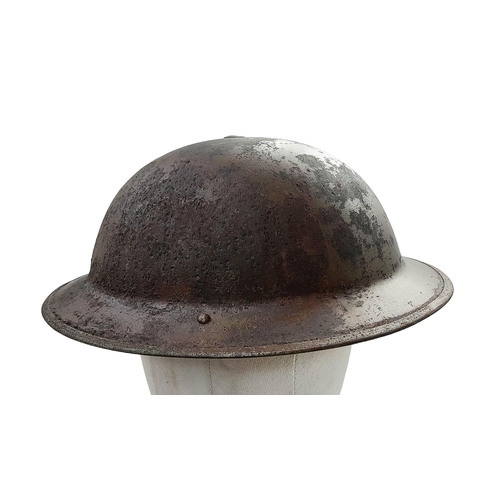 215 - 1939 Dated British Mk II Helmet and liner with unit flash of the Durham Light Infantry. The early B.... 