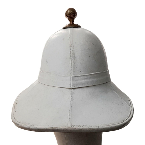 243 - Royal Marines Band Other Ranks Wolseley Pith Helmet with Badge of Queen Elizabeth II (1952-2022).