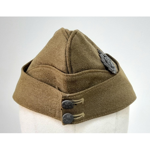 27 - WW1 Royal Flying Corps Officers Side Cap with RFC Buttons and Cap Badge.