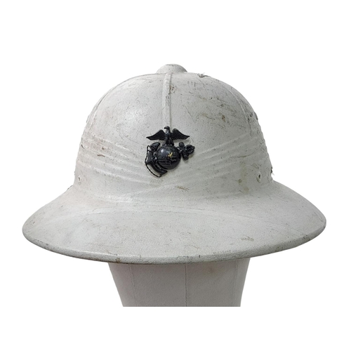 276 - WW2 USMC Hawley Tropical Helmet Dated 1943.