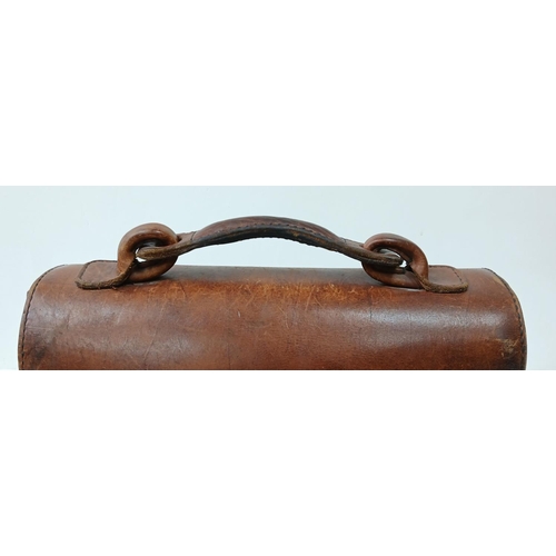 1079 - A HAND MADE OVERSIZED LEATHER SATCHEL MADE BY 