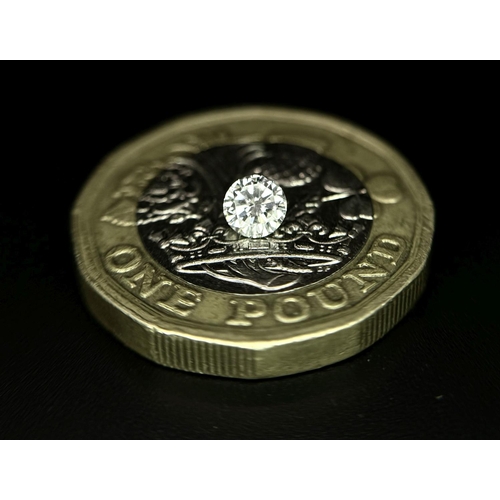 1177 - A 0.23ct Round Brilliant Cut Diamond. VS2 clarity, F colour. Comes with IDL certificate.