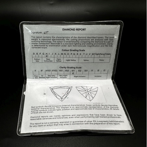 1107 - A 1.272ct Trilliant Cut Diamond. SI1 clarity, H colour. Comes with IDL certificate.